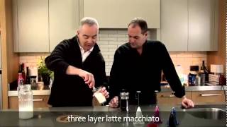 aerolatte  milk frother makes three layer caffè latte macchiato [upl. by Derf]