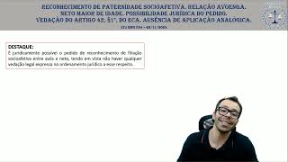 STJ INFO 834 paternidade socioafetiva e adoção [upl. by Richlad]