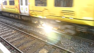 Merseyrail 507 009 making arcs at Birkdale station [upl. by Pearse]