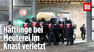 Gefängnismeuterei Polizei stürmt Knast in Thüringen  JVA Untermaßfeld [upl. by Yeneffit]